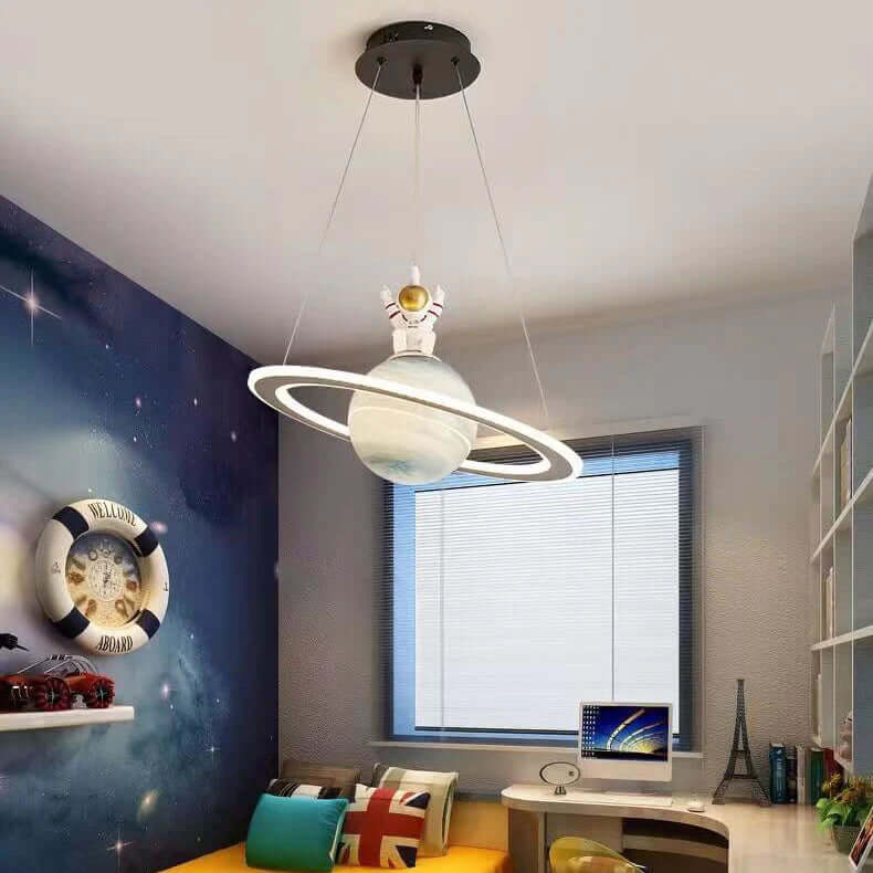 Planet-Themed LED Pendant Lamp for Kids Room