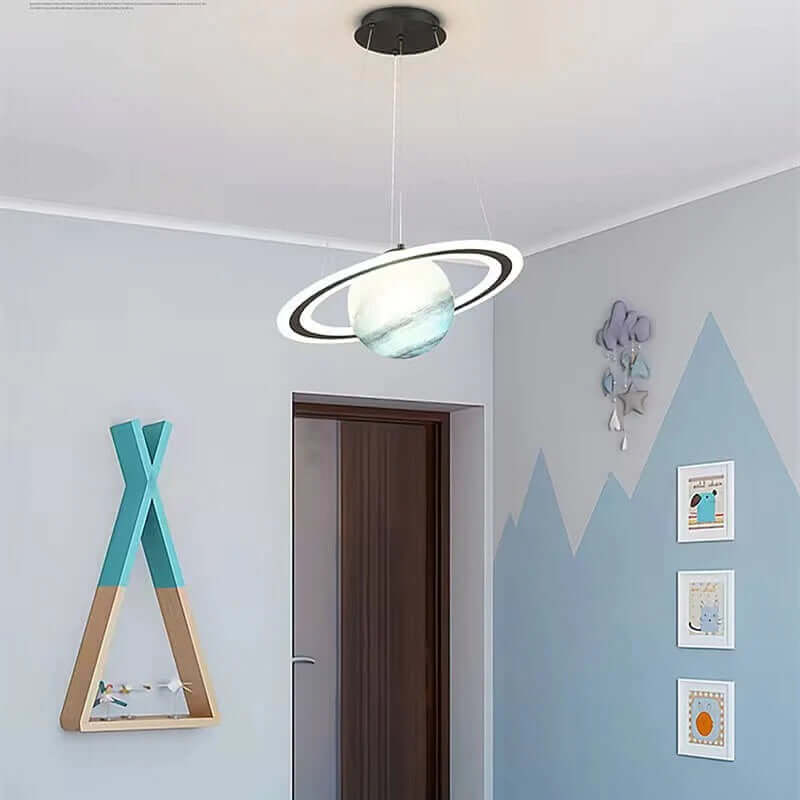 Planet-Themed LED Pendant Lamp for Kids Room