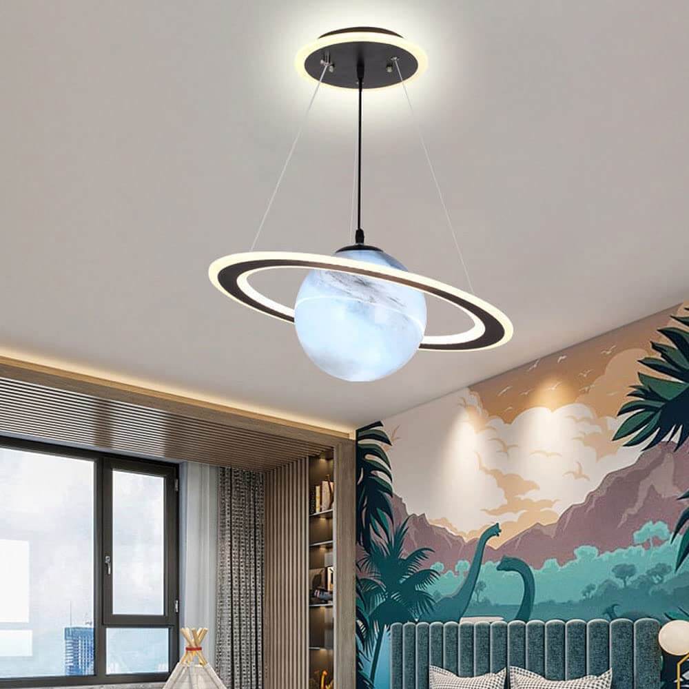 Planet-Themed LED Pendant Lamp for Kids Room