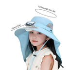 Kids Adjustable Cooling Sun Hat with Fan