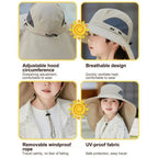 Kids Adjustable Cooling Sun Hat with Fan