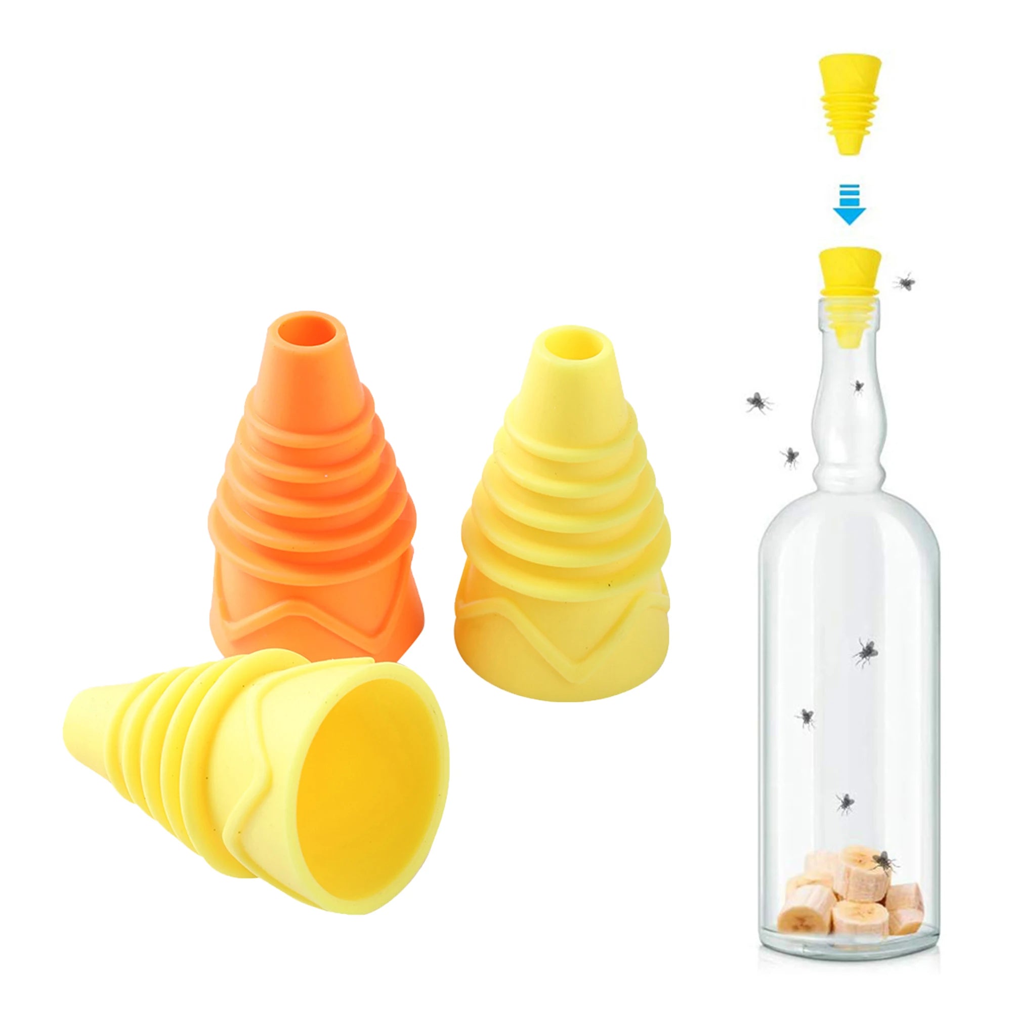 Reusable Fruit Fly Trap Funnel Set