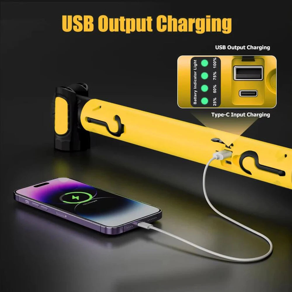Rechargeable LED Work Light Magnetic Base