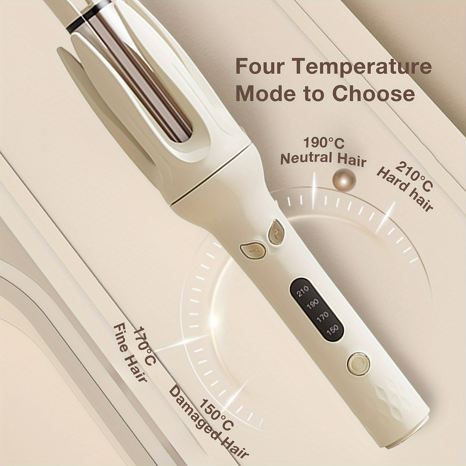 28mm Plug-In Curling Iron with 110–240V Power