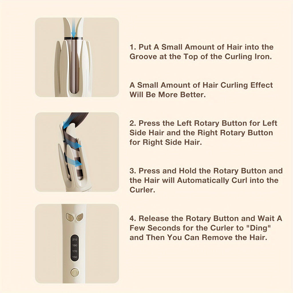 28mm Plug-In Curling Iron with 110–240V Power
