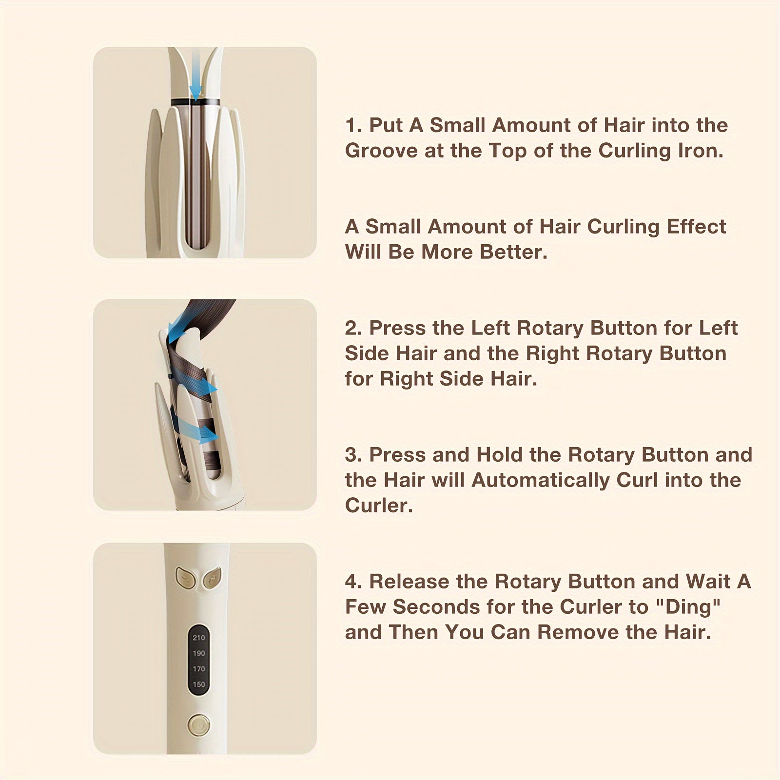 28mm Plug-In Curling Iron with 110–240V Power